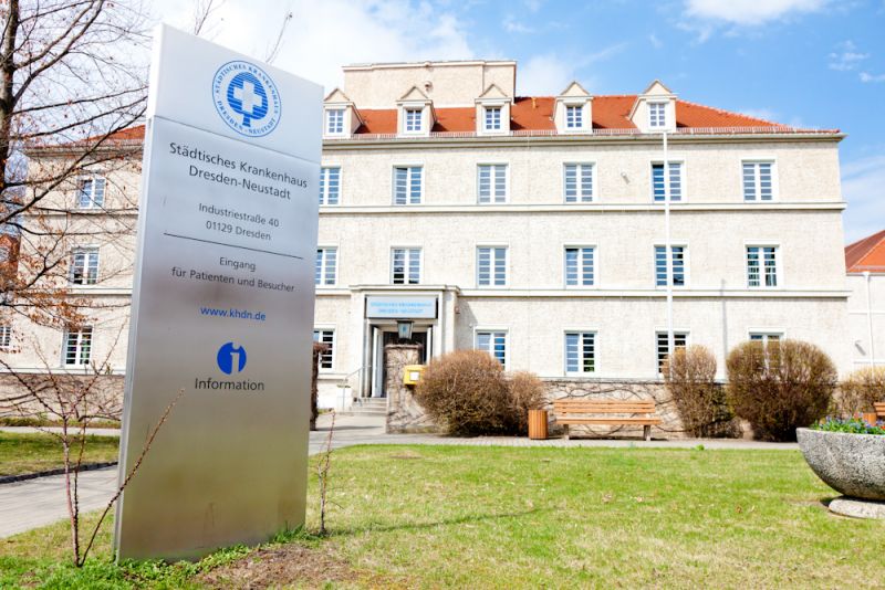 Dresden, Krankenhaus Neustadt Weißer Hirsch Mühlhans Klempnerei